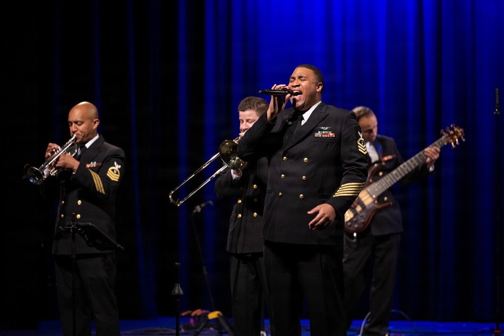 The U.S. Navy Band Cruisers perform at Downingtown East High School