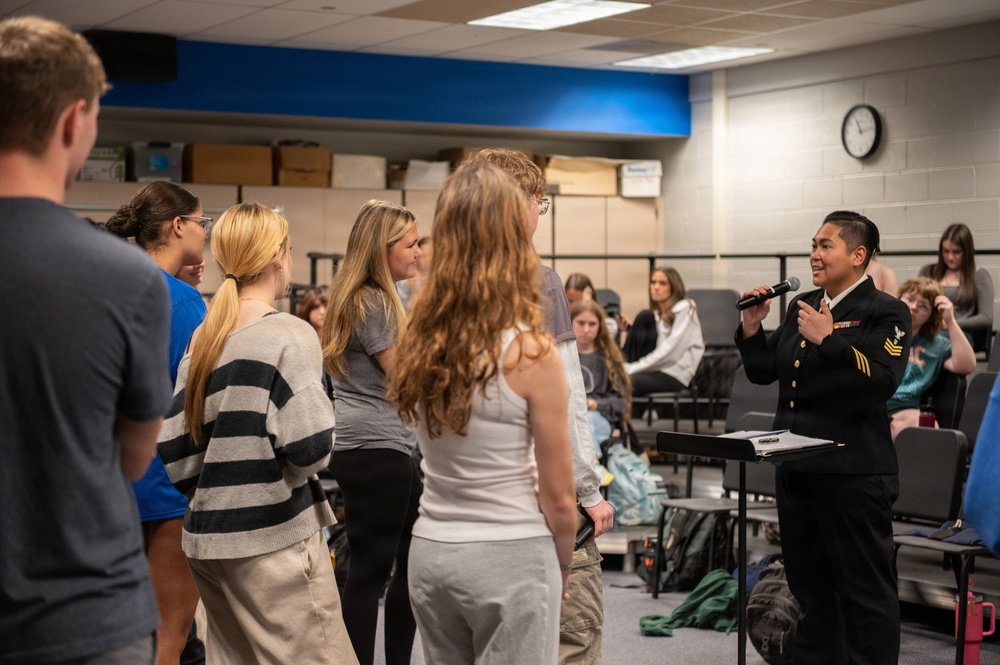 The U.S. Navy Band Cruisers lead educational clinic at Downingtown East High School