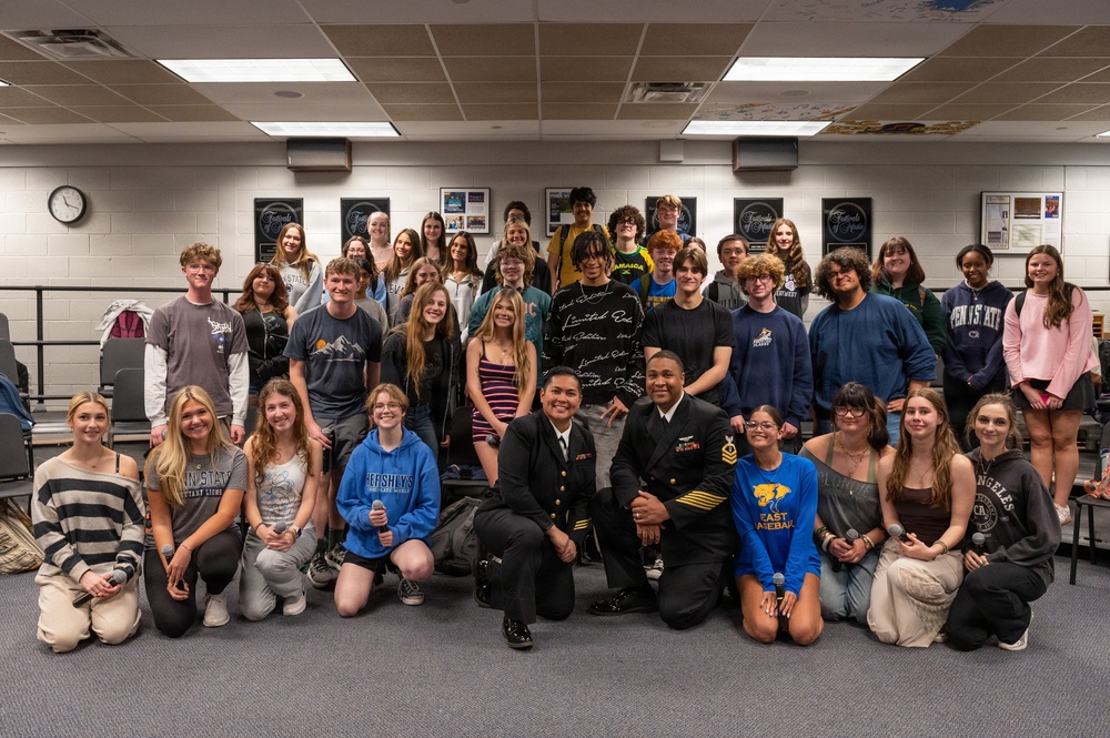 The U.S. Navy Band Cruisers lead educational clinic at Downingtown East High School