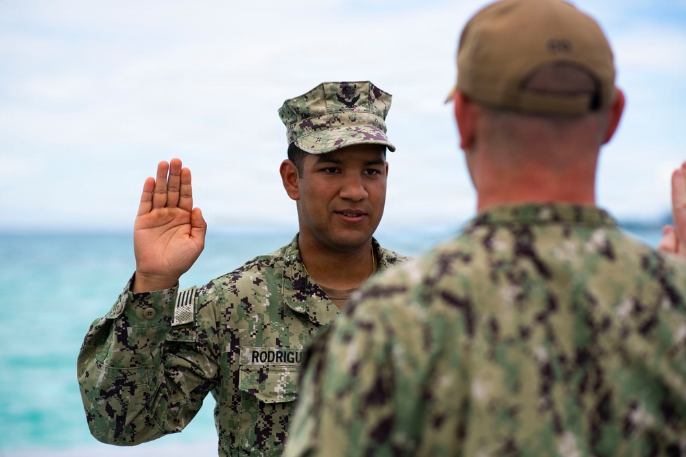 MC2 Rodriguez's Reenlistment Ceremony