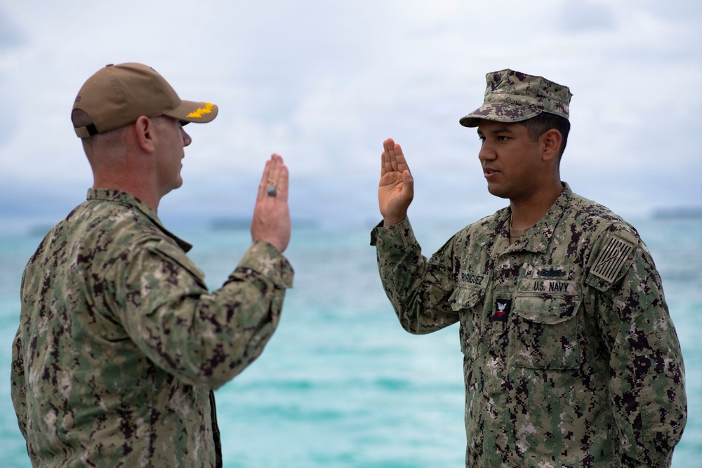 MC2 Rodriguez's Reenlistment Ceremony