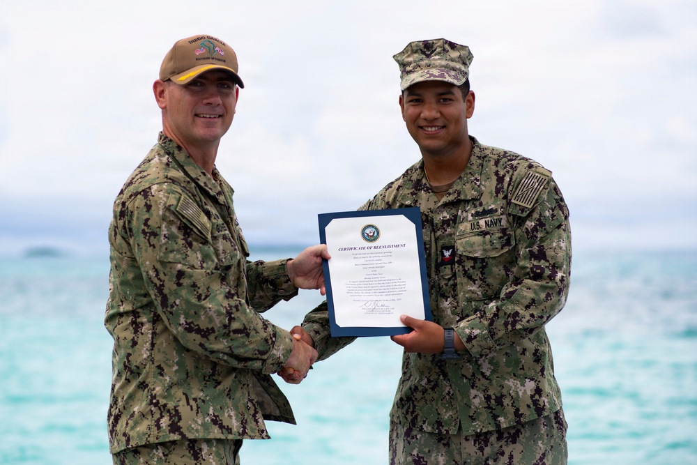 MC2 Rodriguez's Reenlistment Ceremony