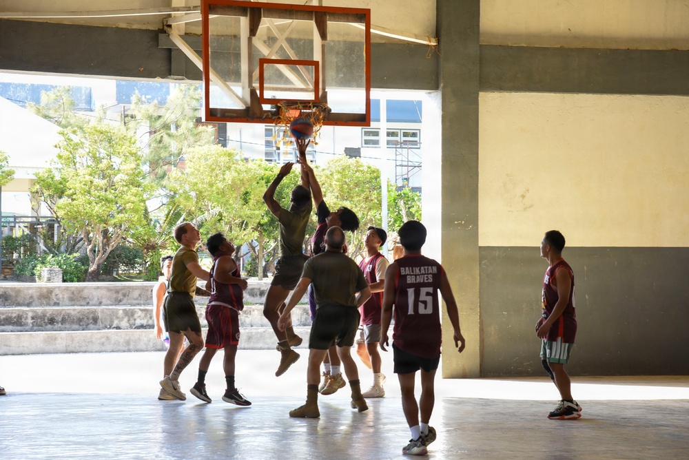 Balikatan 2026: Philippine Armed Forces, U.S. service members participate in a basketball tournament with Calayan residents