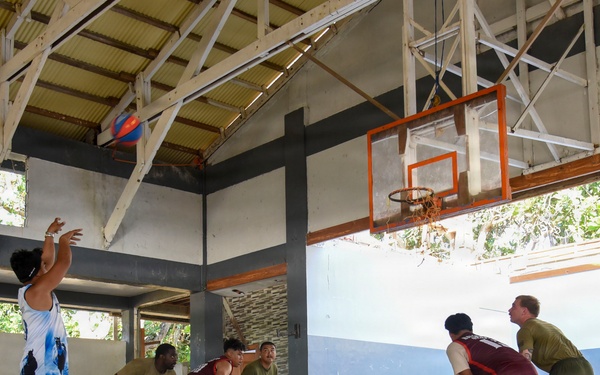 Balikatan 2026: Philippine Armed Forces, U.S. service members participate in a basketball tournament with Calayan residents