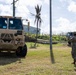 Sailors and Soldiers construct temporary shelters for Saipan residents affected by Super Typhoon Sinlaku