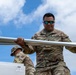 Sailors and Soldiers construct temporary shelters for Saipan residents affected by Super Typhoon Sinlaku