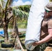 Sailors and Soldiers construct temporary shelters for Saipan residents affected by Super Typhoon Sinlaku