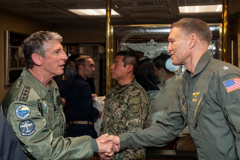 President of Uruguay and Distinguished Visitors Tour USS Nimitz