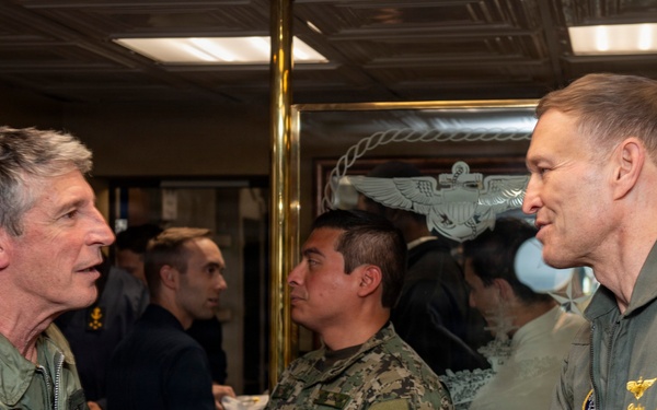 President of Uruguay and Distinguished Visitors Tour USS Nimitz
