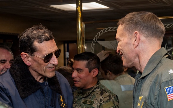 President of Uruguay and Distinguished Visitors Tour USS Nimitz