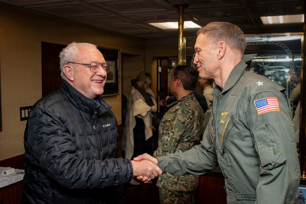 President of Uruguay and Distinguished Visitors Tour USS Nimitz