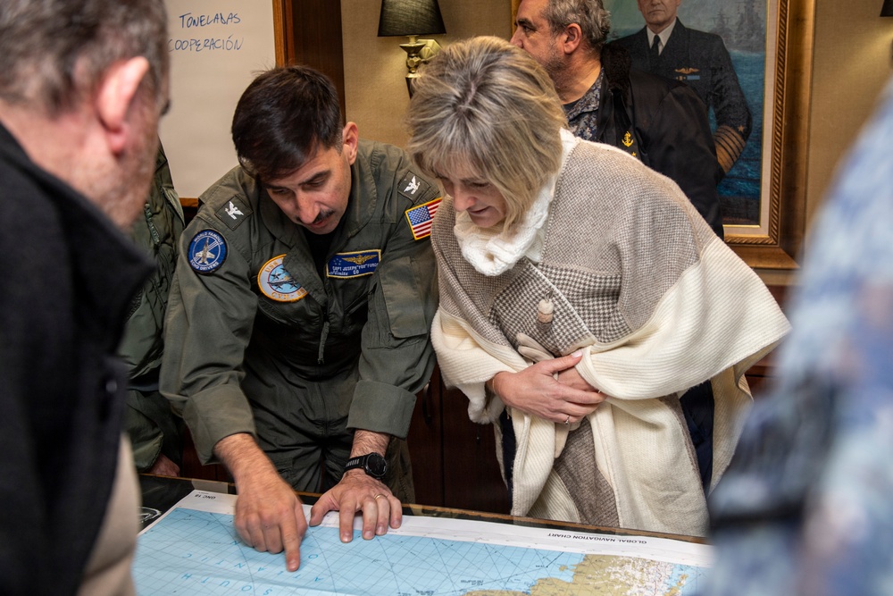 President of Uruguay and Distinguished Visitors Tour USS Nimitz