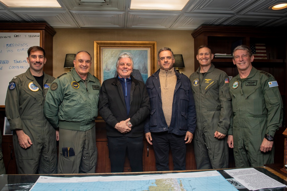 President of Uruguay and Distinguished Visitors Tour USS Nimitz