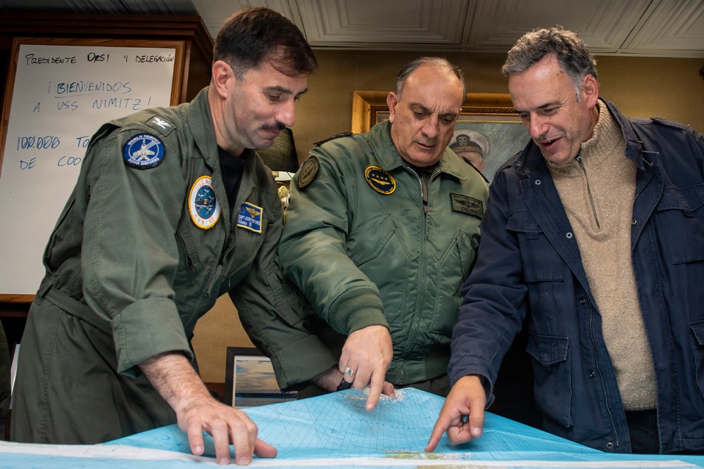 President of Uruguay and Distinguished Visitors Tour USS Nimitz