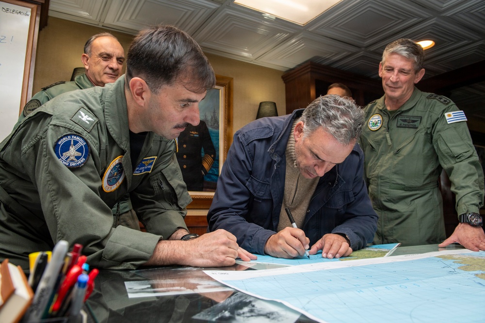 President of Uruguay and Distinguished Visitors Tour USS Nimitz