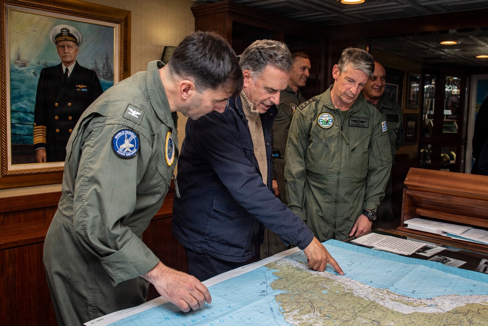 President of Uruguay and Distinguished Visitors Tour USS Nimitz