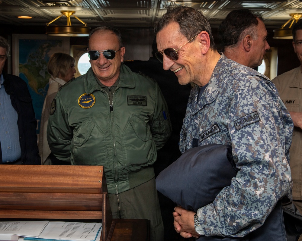 President of Uruguay and Distinguished Visitors Tour USS Nimitz