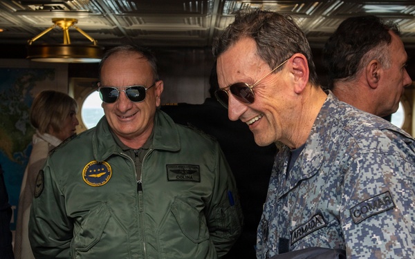 President of Uruguay and Distinguished Visitors Tour USS Nimitz