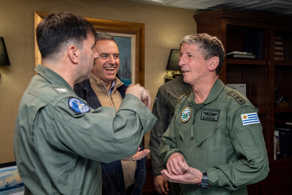 President of Uruguay and Distinguished Visitors Tour USS Nimitz