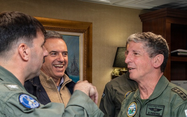 President of Uruguay and Distinguished Visitors Tour USS Nimitz
