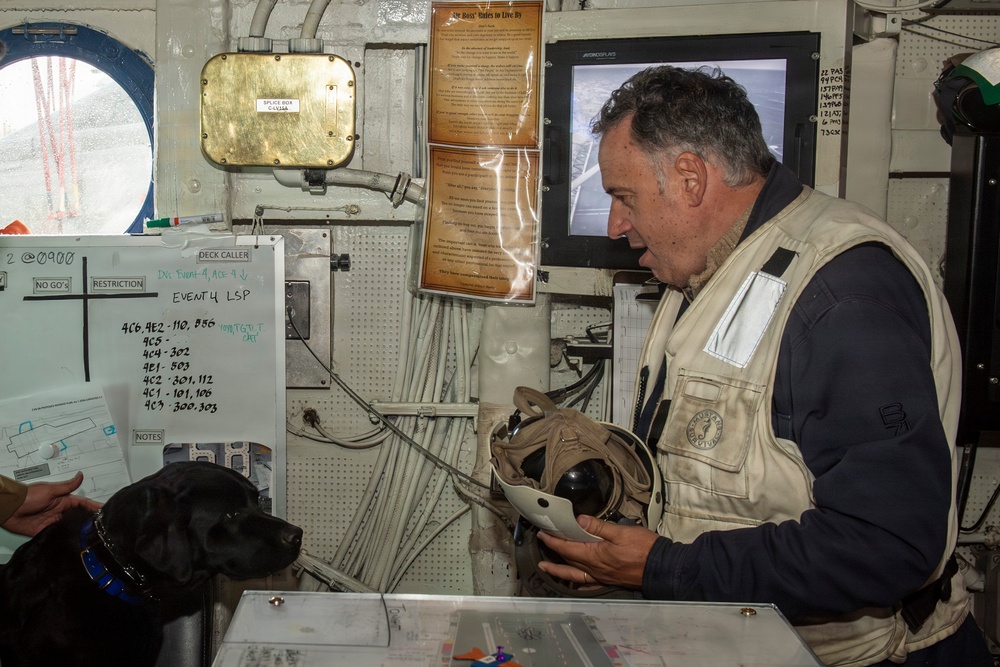 President of Uruguay and Distinguished Visitors Tour USS Nimitz