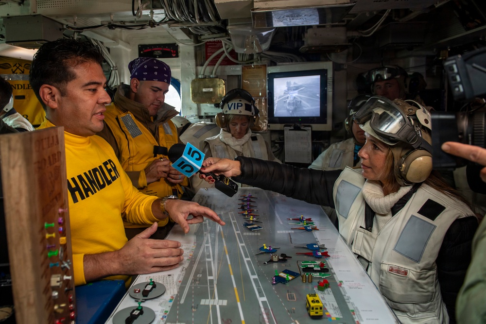 President of Uruguay and Distinguished Visitors Tour USS Nimitz