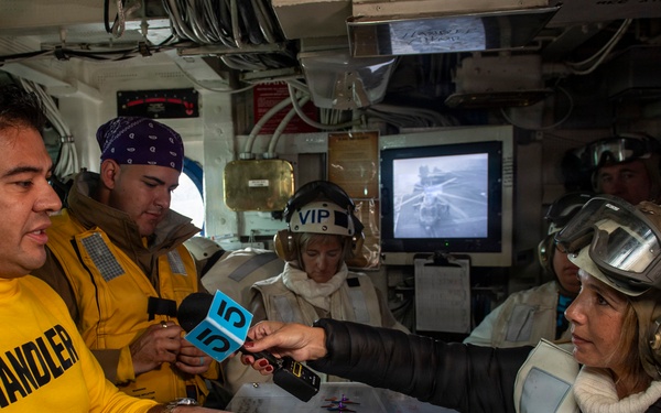President of Uruguay and Distinguished Visitors Tour USS Nimitz