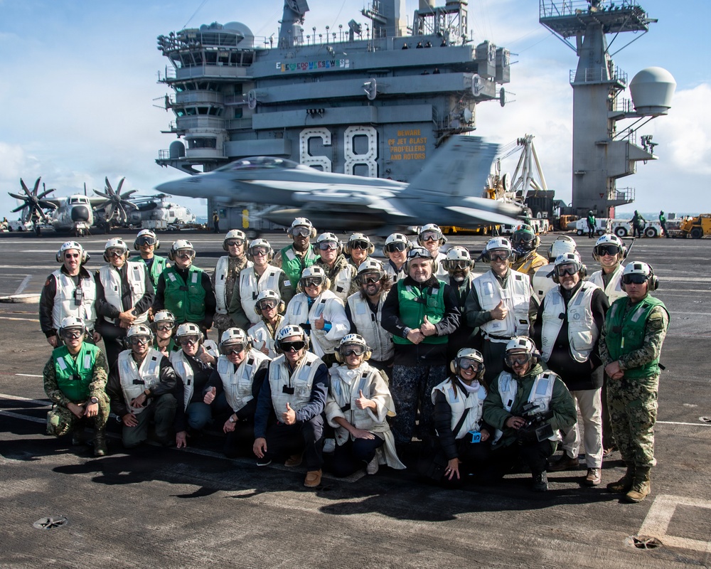 President of Uruguay and Distinguished Visitors Tour USS Nimitz