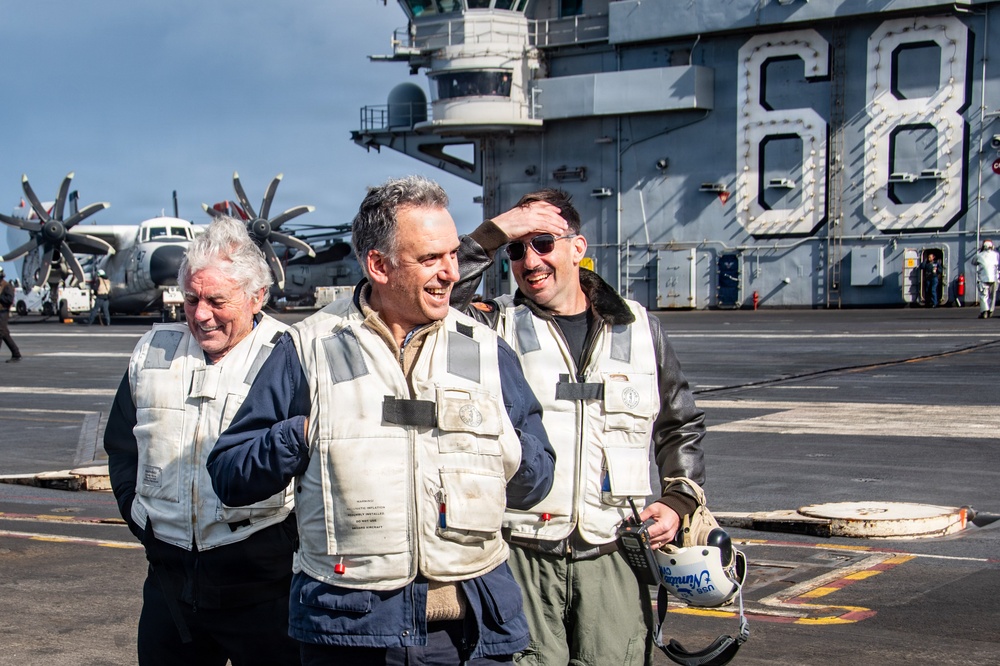 President of Uruguay and Distinguished Visitors Tour USS Nimitz