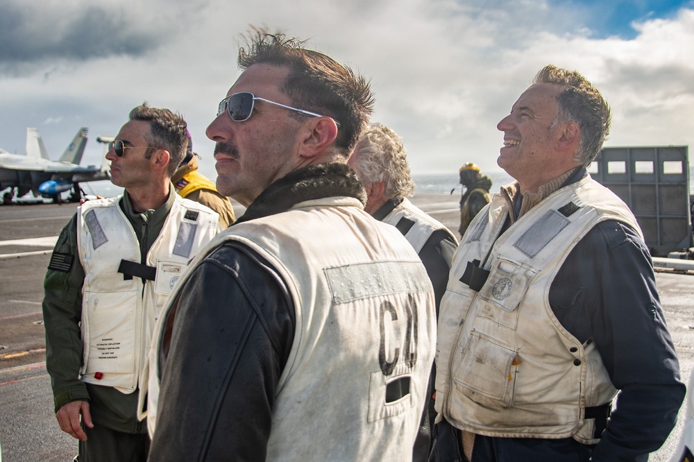 President of Uruguay and Distinguished Visitors Tour USS Nimitz