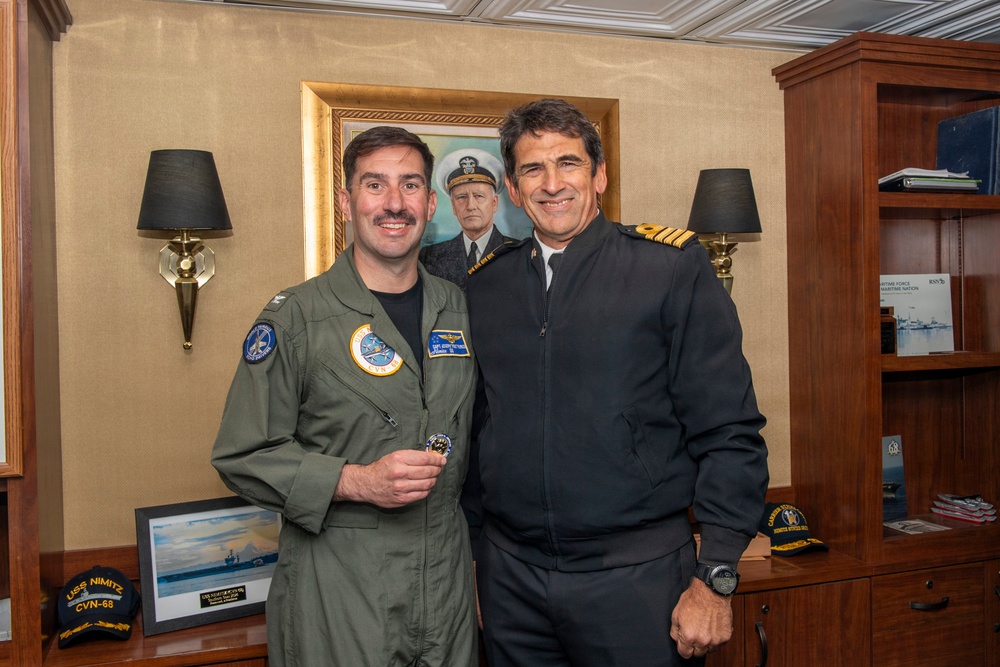 President of Uruguay and Distinguished Visitors Tour USS Nimitz