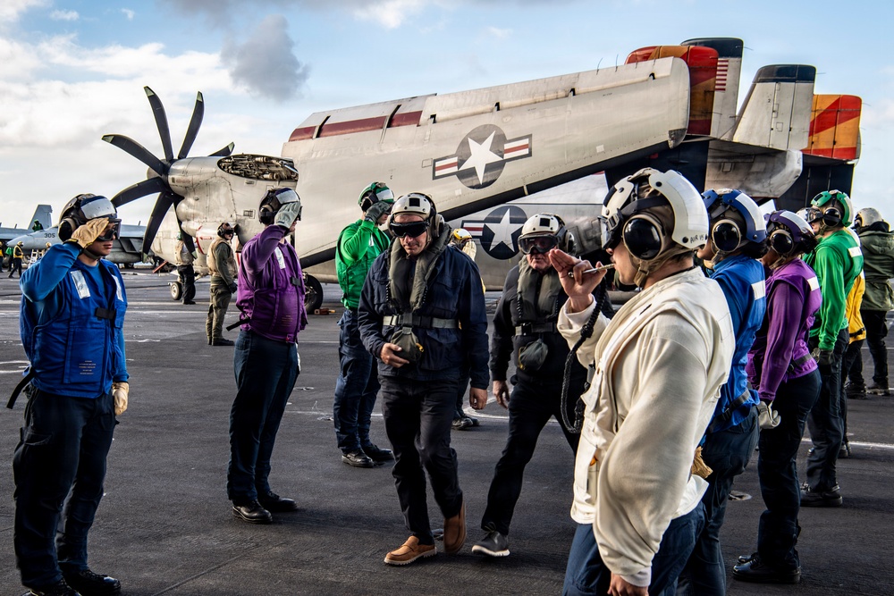 President of Uruguay and Distinguished Visitors Tour USS Nimitz