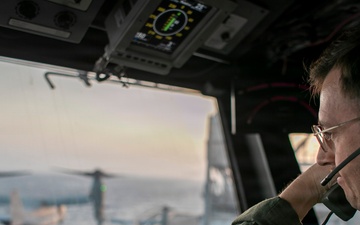 Flight Operations Aboard USS Tripoli (LHA 7)