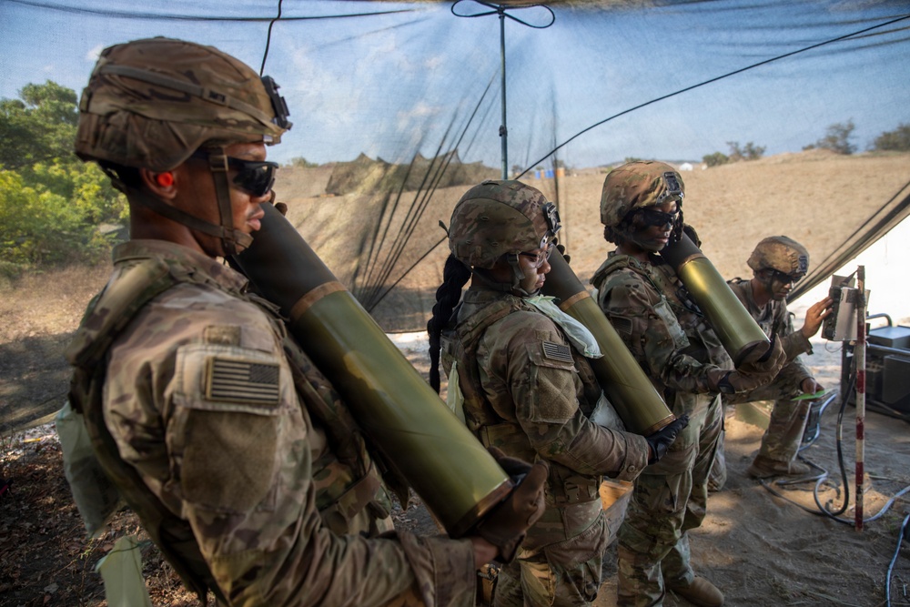 Balikatan 2026: 25th Infantry Division fires howitzers during counter landing exercise