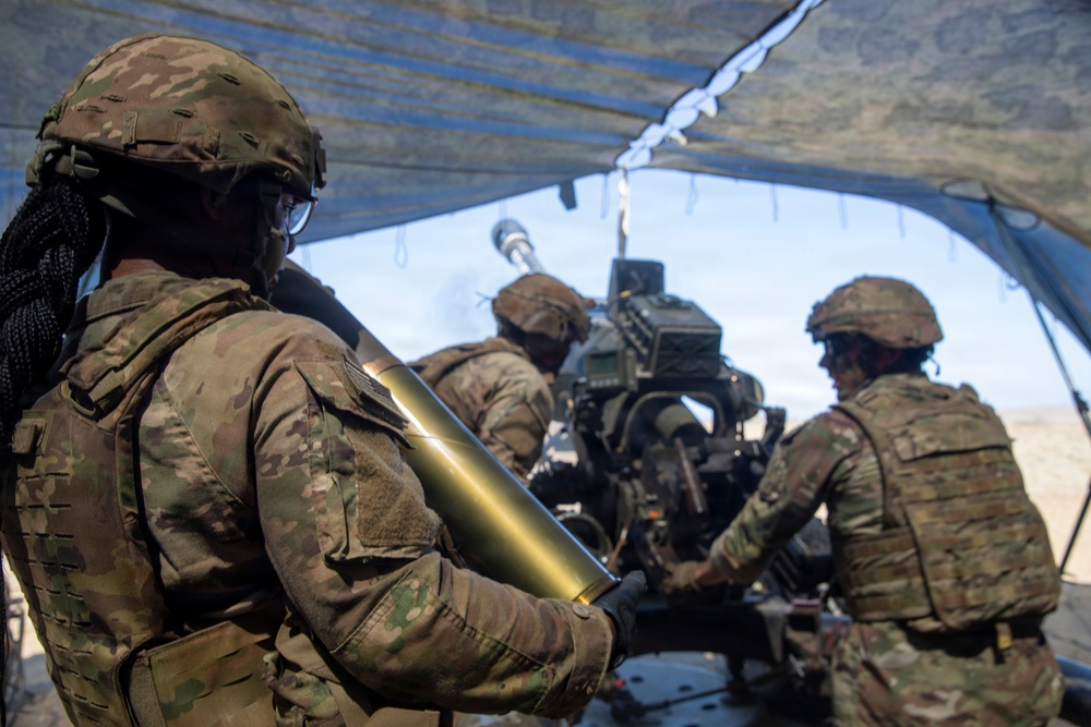 Balikatan 2026: 25th Infantry Division fires howitzers during counter landing exercise