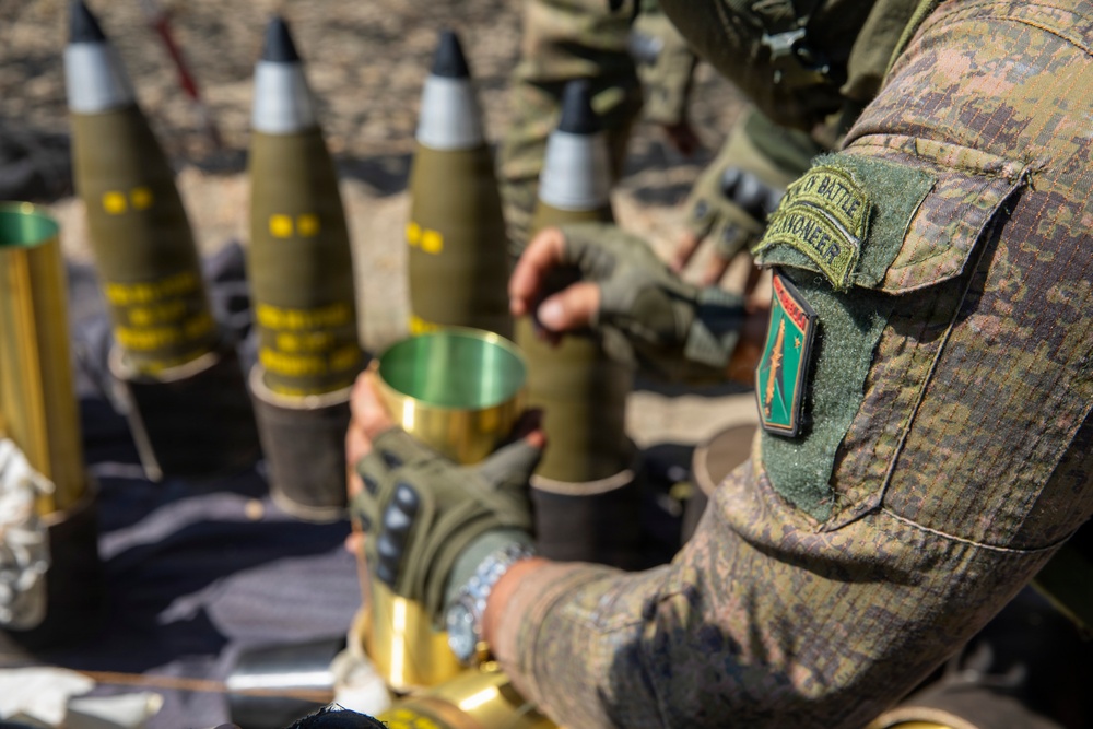 Balikatan 2026: 25th Infantry Division fires howitzers during counter landing exercise