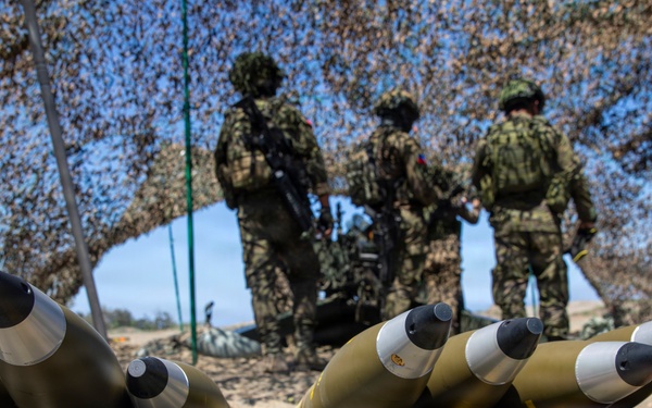 Balikatan 2026: 25th Infantry Division fires howitzers during counter landing exercise