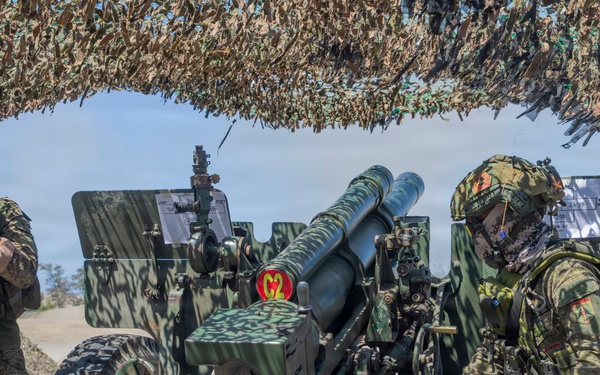 Balikatan 2026: 25th Infantry Division fires howitzers during counter landing exercise