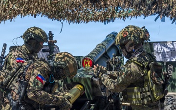 Balikatan 2026: 25th Infantry Division fires Howitzers during counter landing exercise