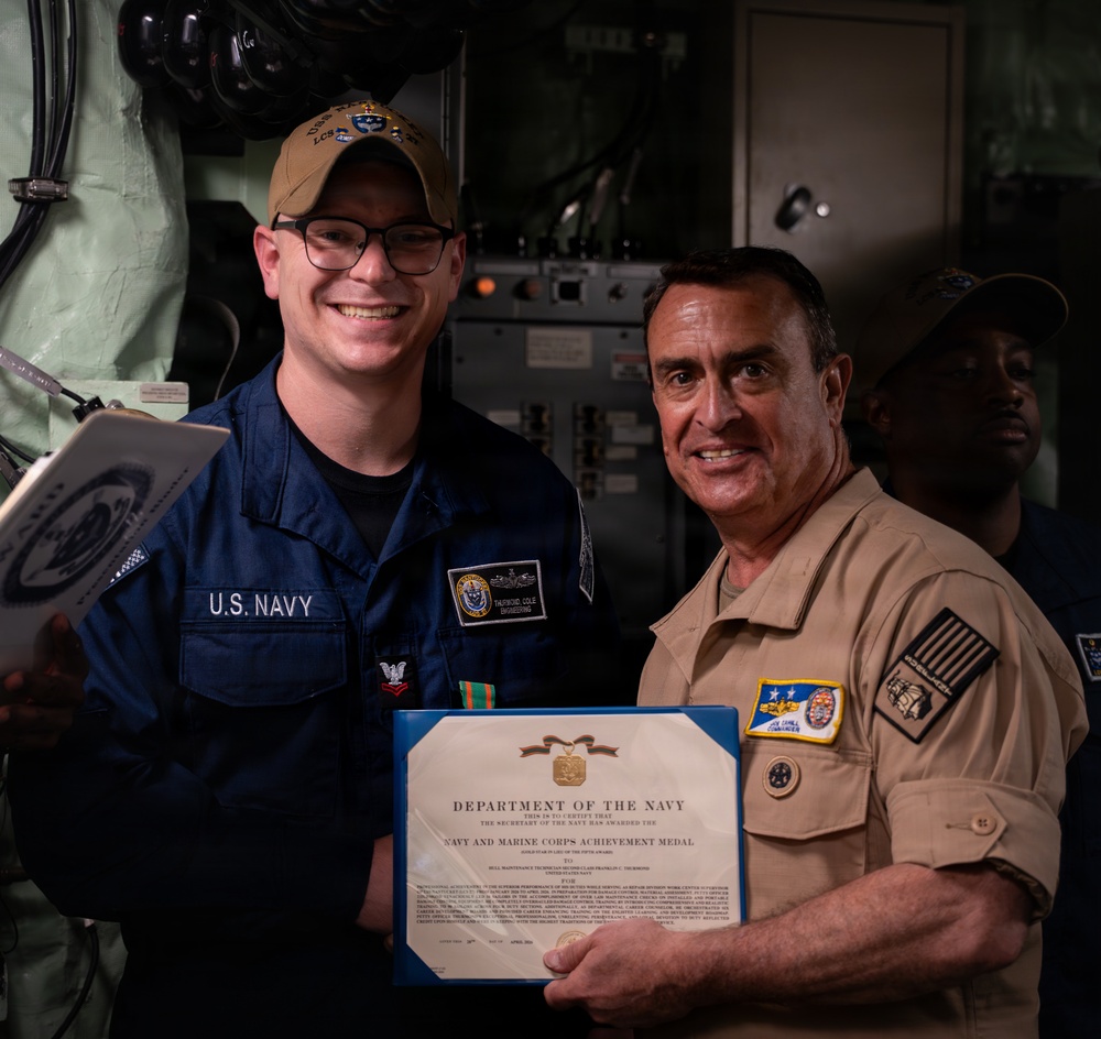 Rear Adm. Joe Cahill visits USS Nantucket (LCS 27)