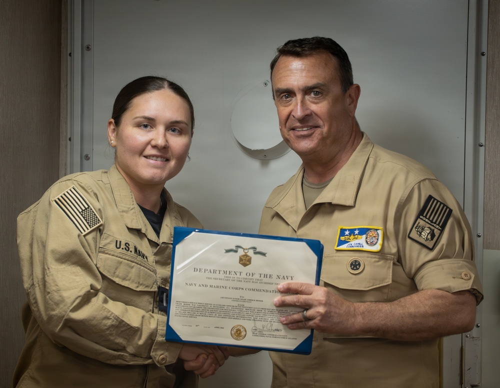 Rear Adm. Joe Cahill visits USS Nantucket (LCS 27)