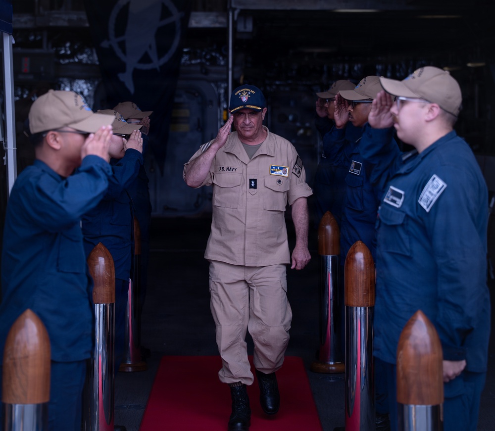 Rear Adm. Joe Cahill visits USS Nantucket (LCS 27)