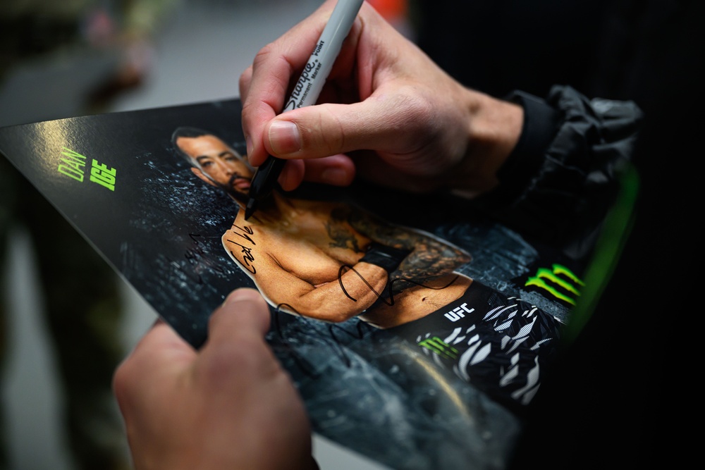 UFC Fighter Dan Ige tours Spangdahlem AB, meets Airmen, families
