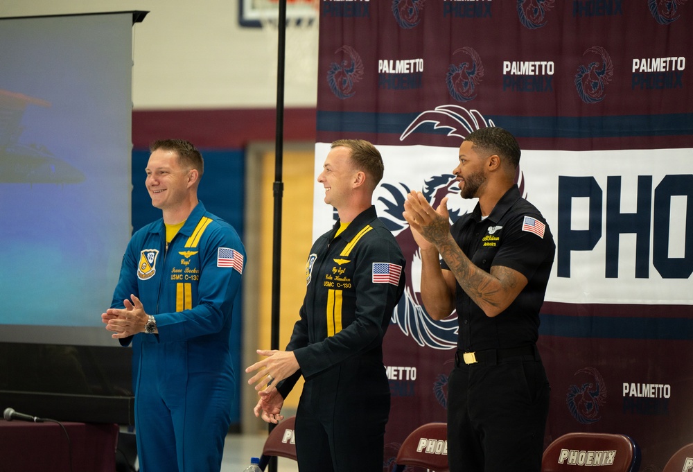 The Blue Angels visit the Palmetto Scholars Academy