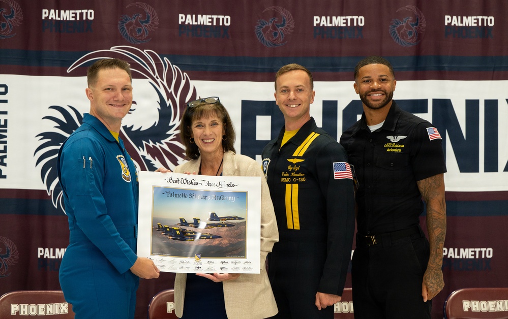 The Blue Angels visit the Palmetto Scholars Academy