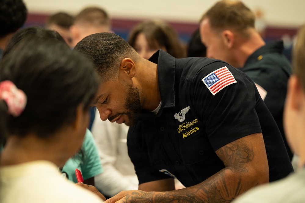 The Blue Angels visit the Palmetto Scholars Academy
