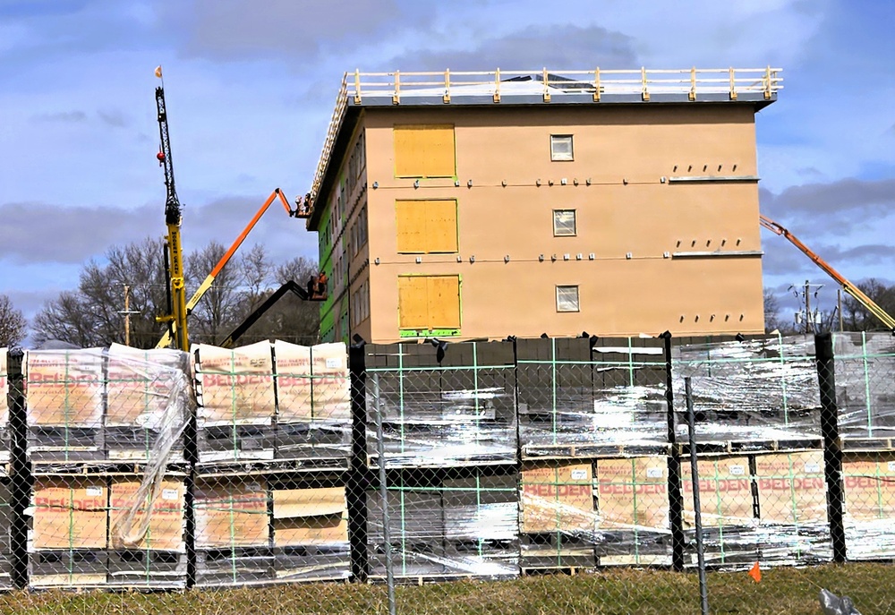 April 2026 construction operations for $55.75 million Collective Training Officers Quarters Project at Fort McCoy