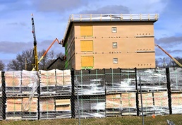 April 2026 construction operations for $55.75 million Collective Training Officers Quarters Project at Fort McCoy