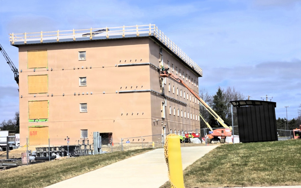 April 2026 construction operations for $55.75 million Collective Training Officers Quarters Project at Fort McCoy