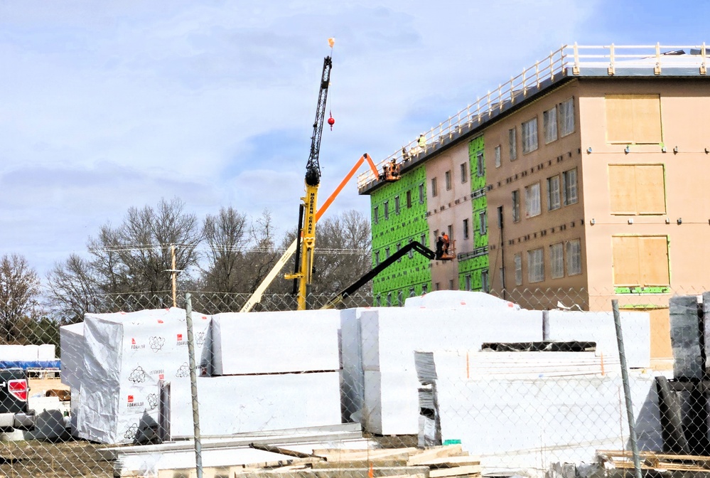 April 2026 construction operations for $55.75 million Collective Training Officers Quarters Project at Fort McCoy